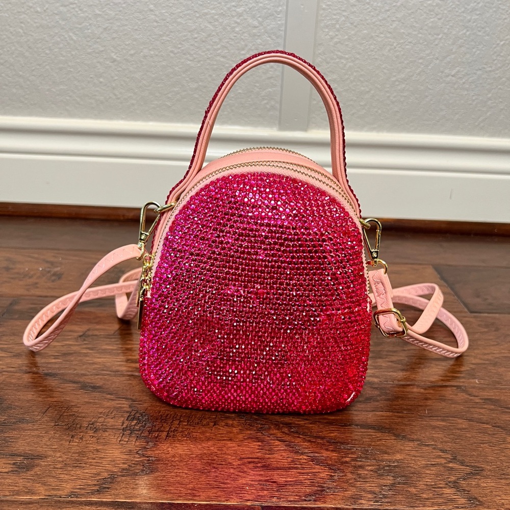 New! Rhinestone Backpack Purse